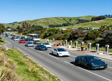 Le immatricolazioni di veicoli elettrici in Nuova Zelanda sono aumentate vertiginosamente, con il Ministero dei Trasporti che intensifica la costruzione di stazioni di ricarica.